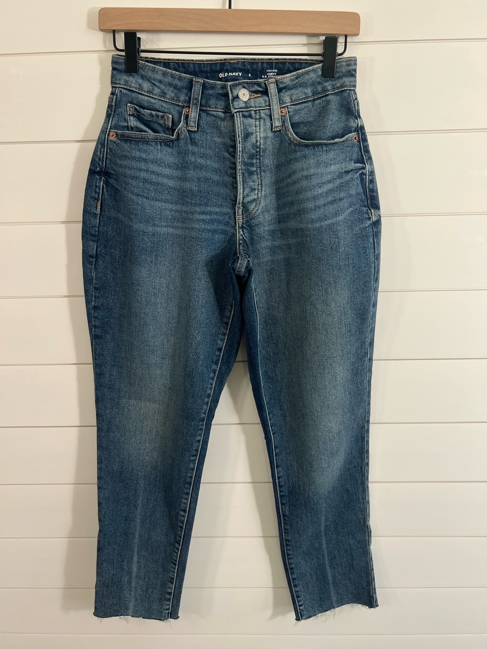 Old Navy High Rise Curvy OG Straight Leg Button Fly Women’s Jeans Size 2
